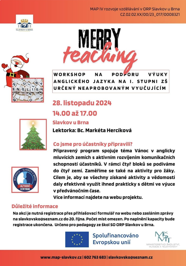 Merry Teaching - workshop na podporu výuky anglického jazyka