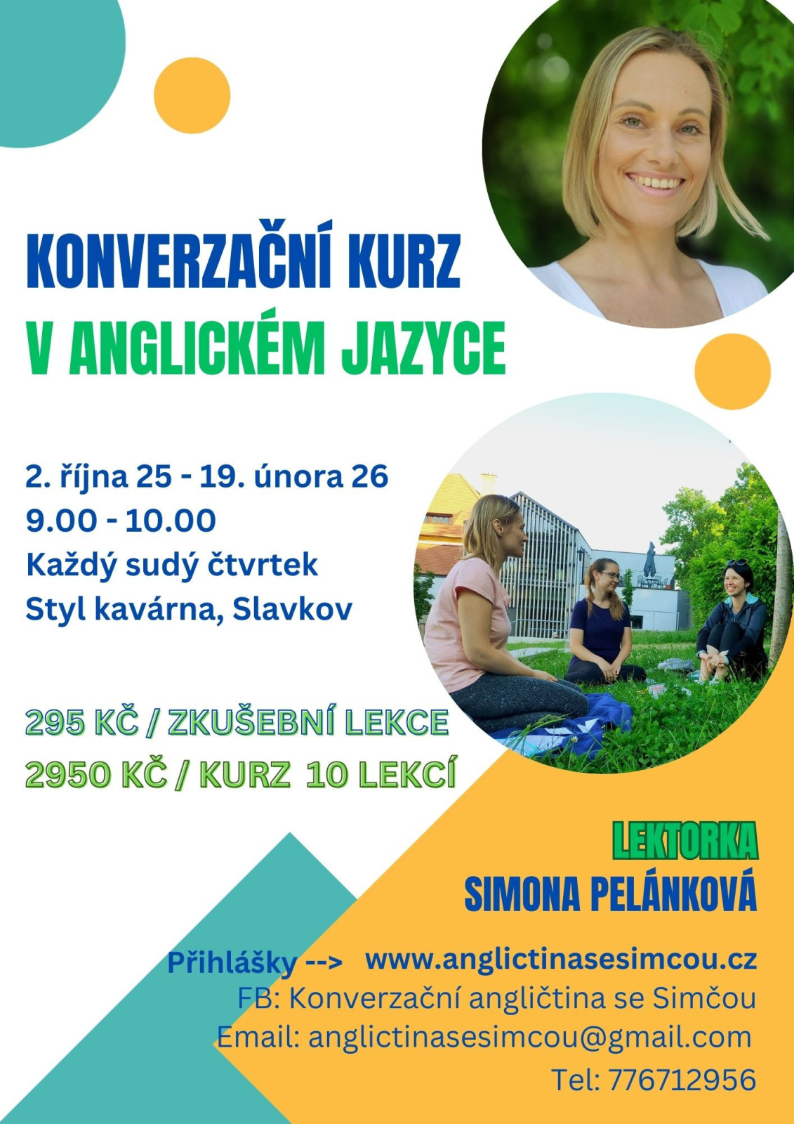 Ranní konverzační kurz v anglickém jazyce ve Slavkově